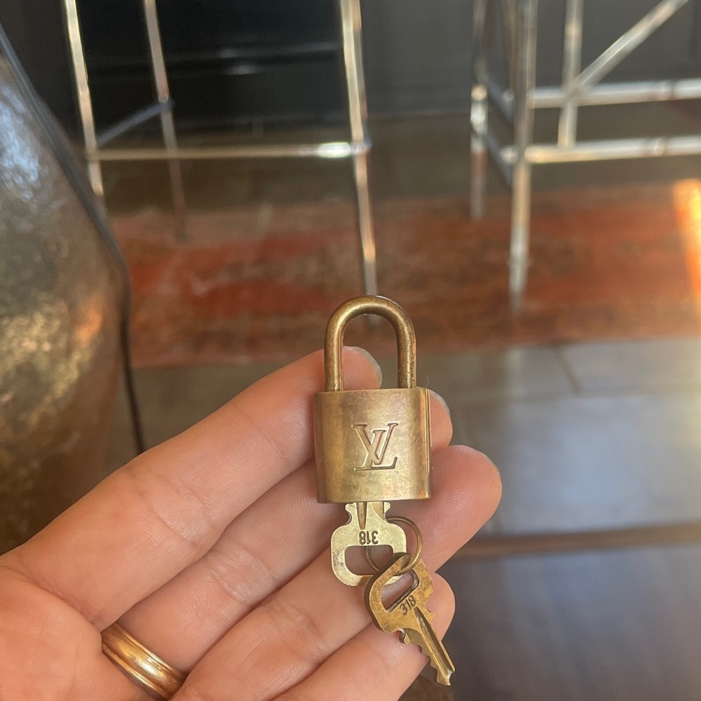 Louis Vuitton Gold Padlock with Keys